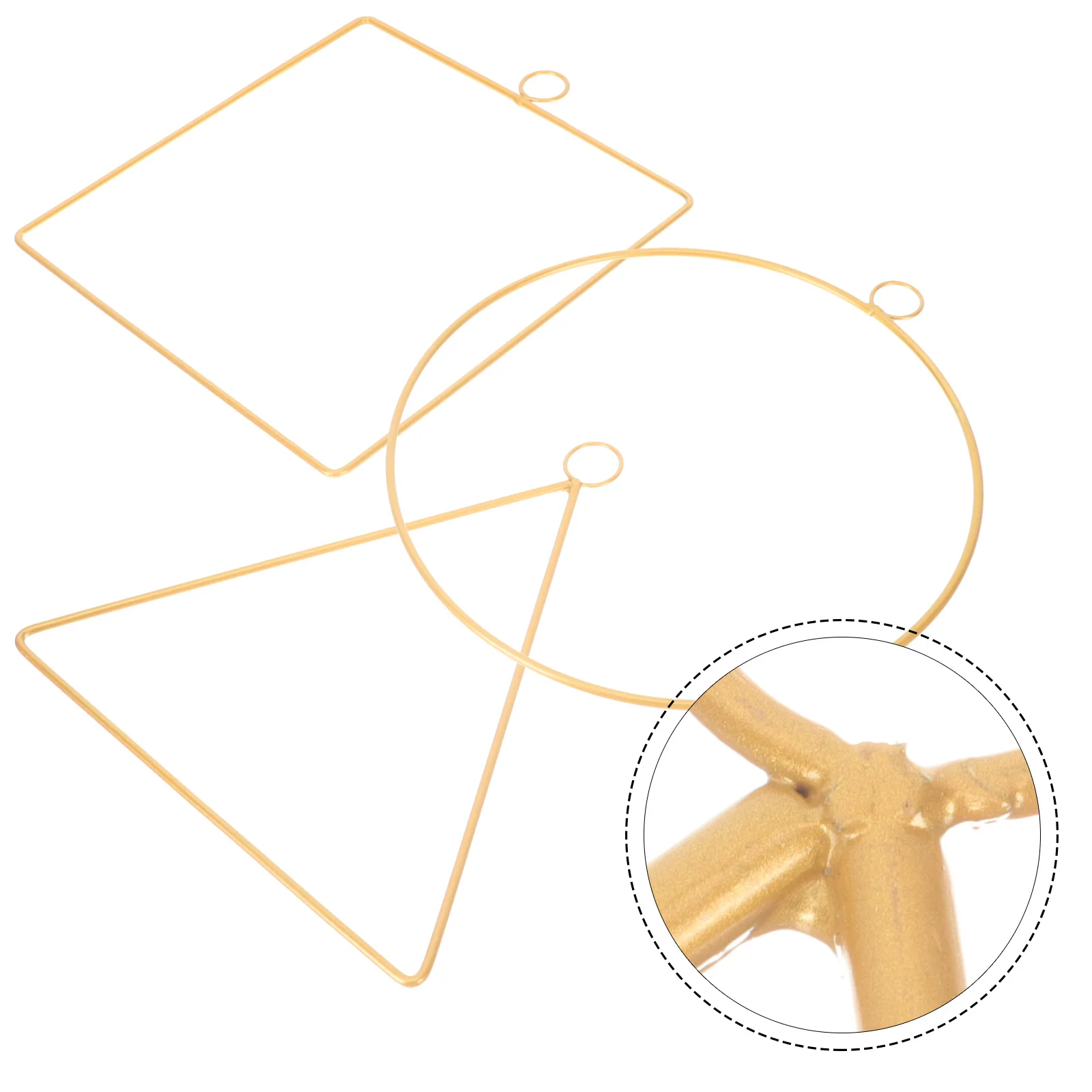 

3Pcs Metal Rings for Crafts Strong Flexible Wreath Loop Halloween Ornaments Wall Hanging Accessories Flower Metal Rings