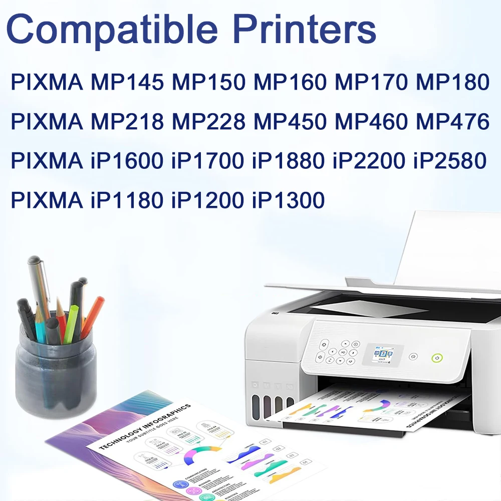 PG40 CL41 Refillable Cartridge Pixma MP160 MP140 MX300 IP1800 IP1200 Smart Cartridge with Clip Tool for Canon PG 40 CL 41