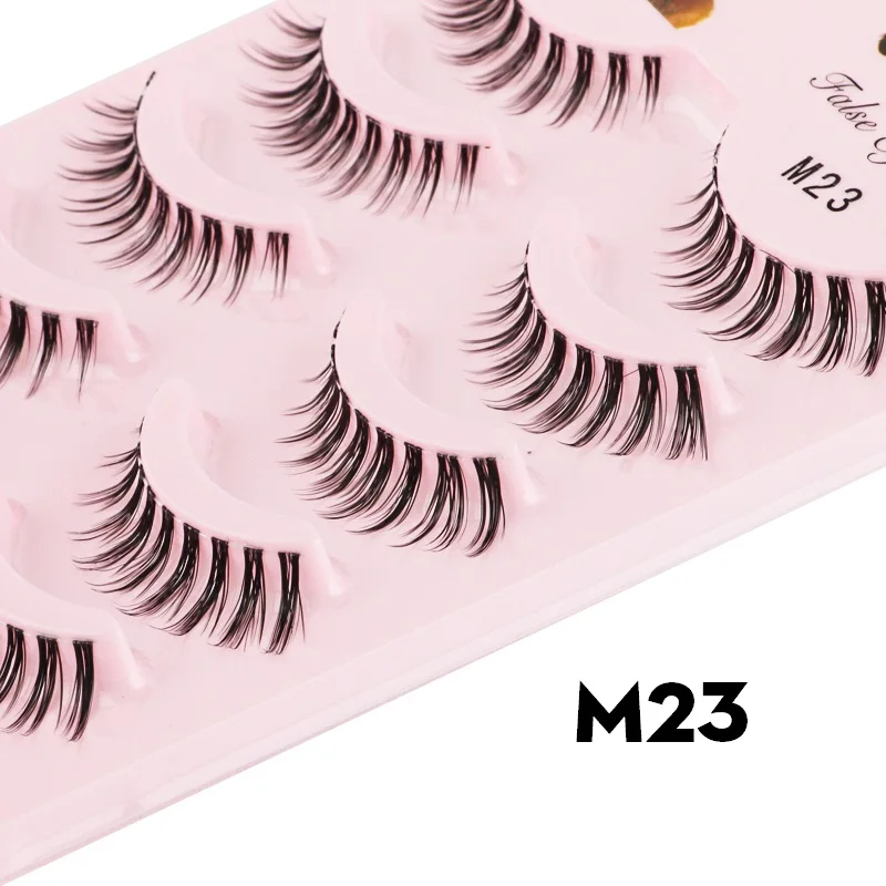 3/5pairs New Manga Eyelash Wispies Lashes Invisible Band Natural False Eyelashes Daily Makeup Extension Lashes 3D Long Cilios