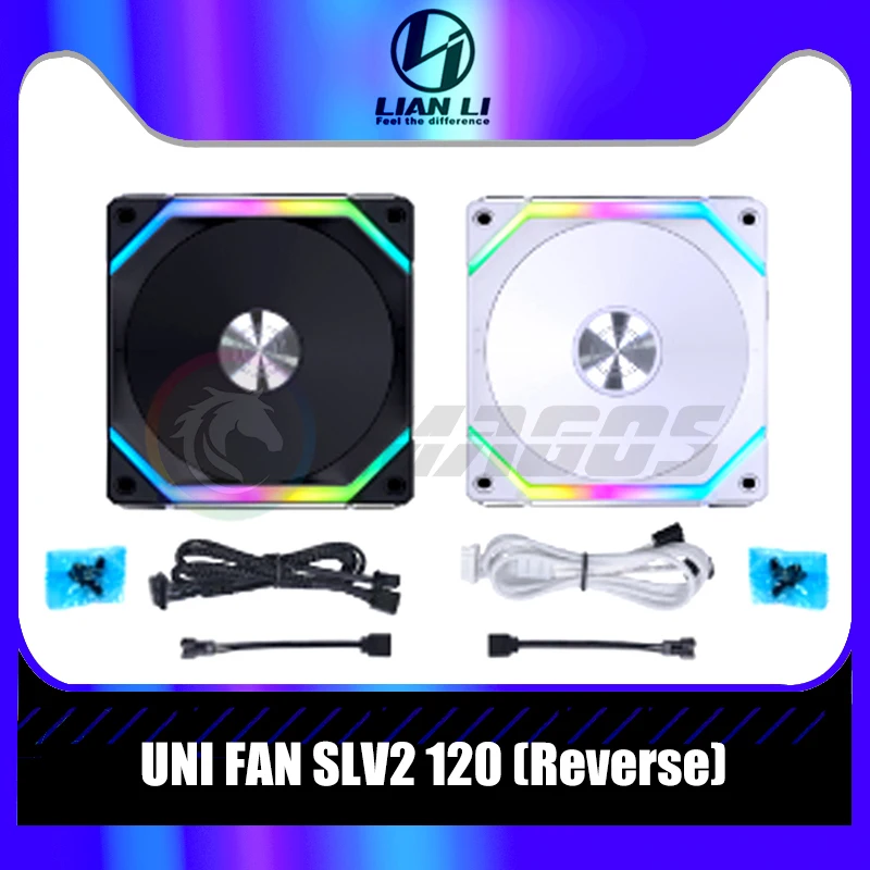 

Lian Li Uni Fan SL120 V2 Reverse Blade Blowing, L-Connect 3 Cabless - Single Pack, White/Black