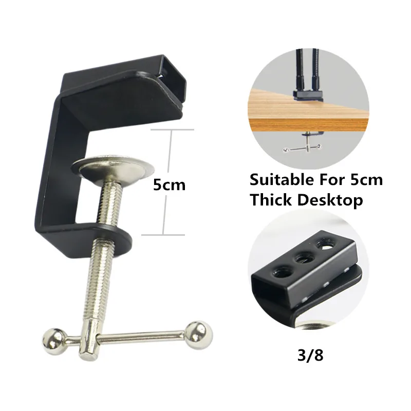 Phone Holder Flexible Dimmable Make Up Lamp Desk Table Lamp Photo Studio LED Selfie Ring USB Light Clip For TikTok Youtube