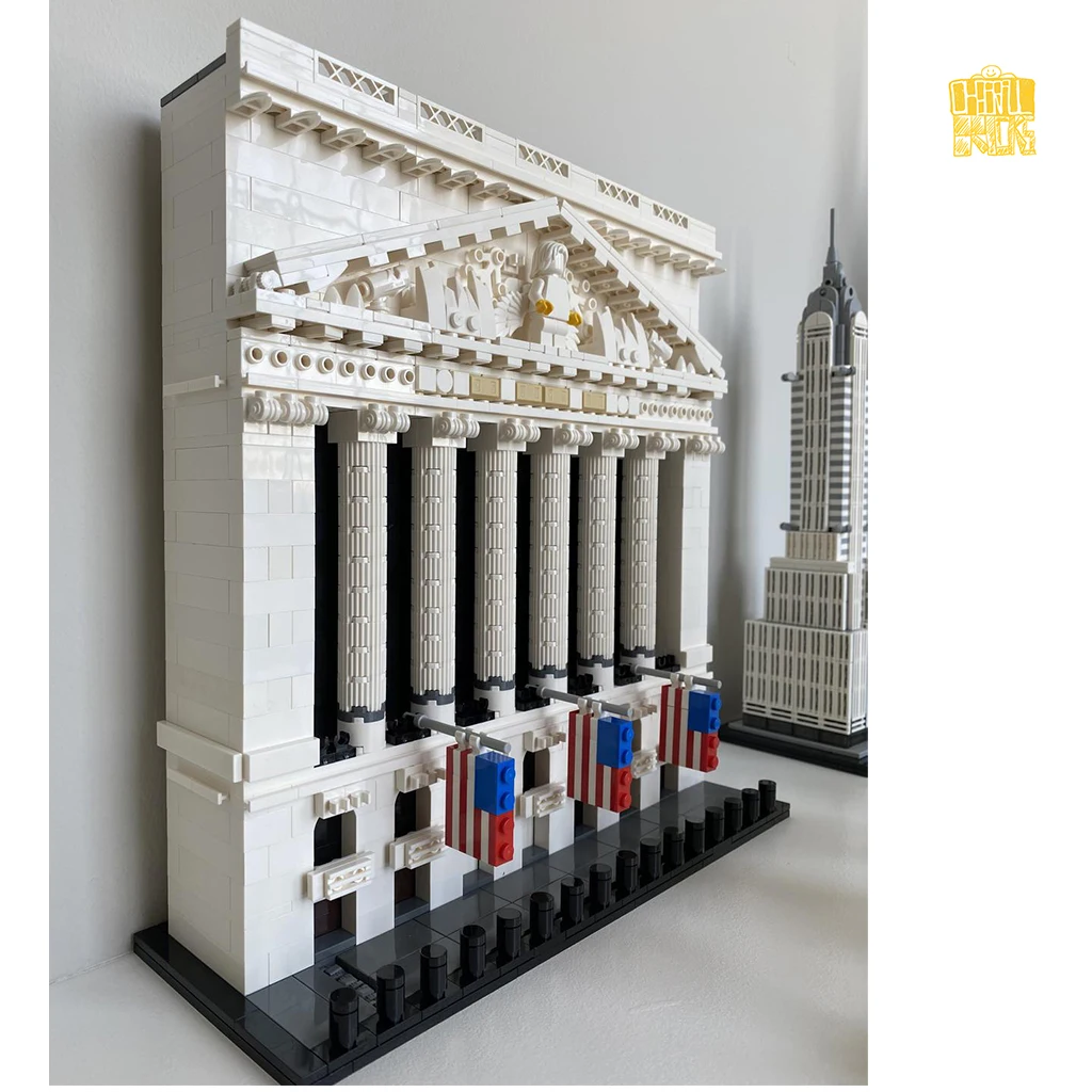 MOC-TT062 New York Stock Exchange (NYSE) Model With PDF Drawings Building Blocks Bricks DIY Toys Birthday Christmas Gifts