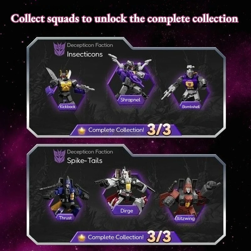 Blokees Transformers Galaxy Series Phase 9 Megatron Trypticon Mirage Springer Jetfire 10 Cm Building Block Assembly Model view 6