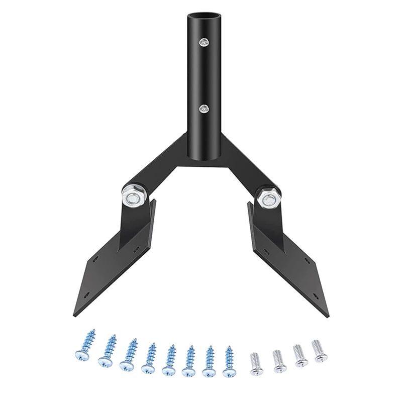 Wind Vane Bracket Garden Weathervanes Mount พร้อมฮาร์ดแวร์ปรับ Garden Wind Vane Roof Mount สําหรับ Backyard สีดํา