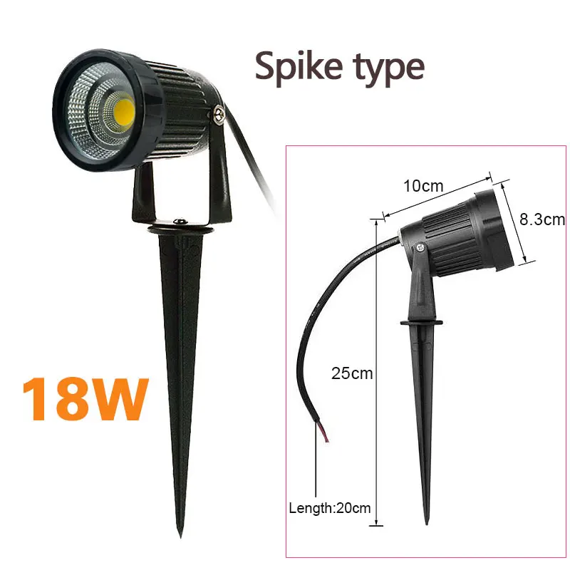 LED COB Spike Gazon Lamp 7W 10W 15W 5W Outdoor Tuinverlichting Waterdichte Verlichting Led tuin Pad Spots AC85-265V DC12-24V