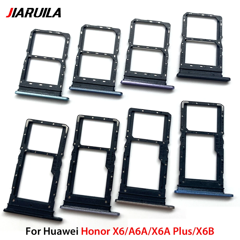 10pcs Mobile Phone New Lateral SIM Card Tray Chip Slot Holder Pocket For Huawei Honor X6 X6A Plus X6B Black Blue Green Purple