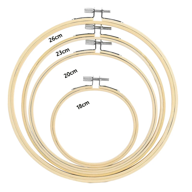 10-teiliges Bambus-Stickrahmen-Set – Kreuzstich-Bastelringe mit 9–14-teiligem Nadelset zum Selbermachen, Nähen, Heimdekoration, Geschenkverpackung – Detail 6