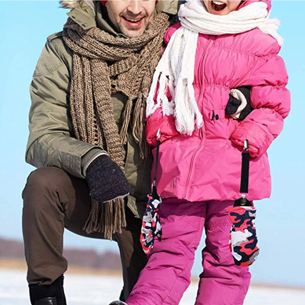 

4pcs Anti-Slip Glove Clips Elastic Bands For Winter Mittens Kids Toddler Portable Wear-Resistant Reusable Holder Clamps