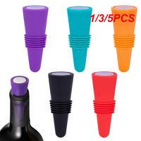 1/3/5PCS Silicone Wine Bottle Stopper Beer Stopper Cork Sparkling Leak Proof Champagne Bottle Sealer Stoppers Wine Bar
