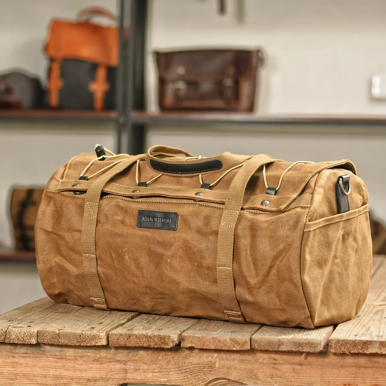 Vintage motocyklowa torba na tylne siedzenie odporna na zachlapania uniwersalna torba podróżna torebka typu crossbody Tote płócienna torba na tylny ogon