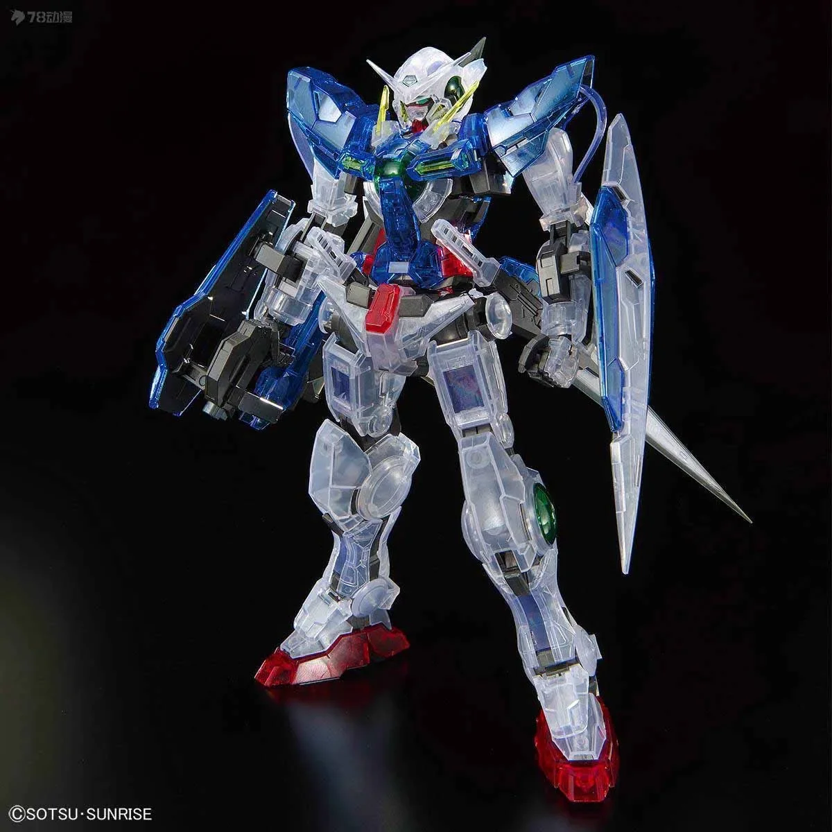 Bandai Original Model Kit THE GUNDAM BASE LIMITED Anime MG1/100 GUNDAM EXIA (CLEAR COLOR) Robot Figure Assembly Model Toys Gifts