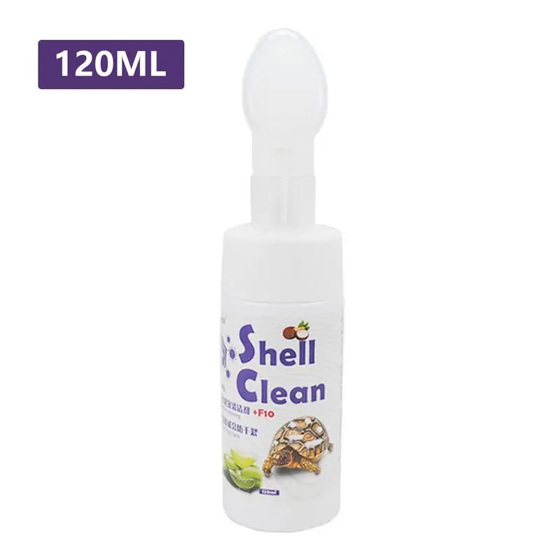 120ml Turtle Cleaner Lizard Cleaner Shell Liquid Cleaner Concentrated Lizard Cleaner Liquid With Soft Scrub Head