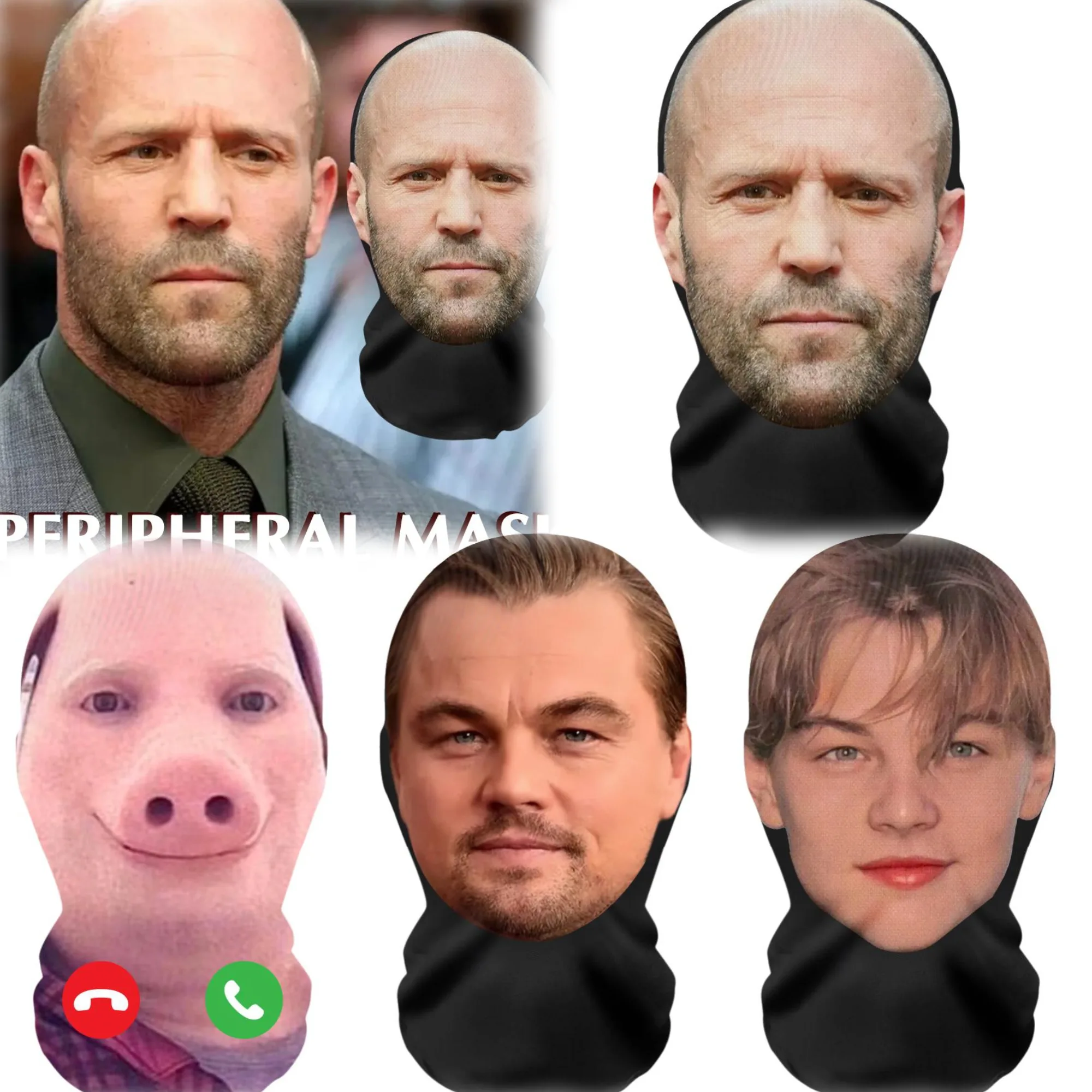 3D Printed Full Face Visual Mask Realistic Celebrity Performer Face Mask Props Costume For Party Supplies Cosplay