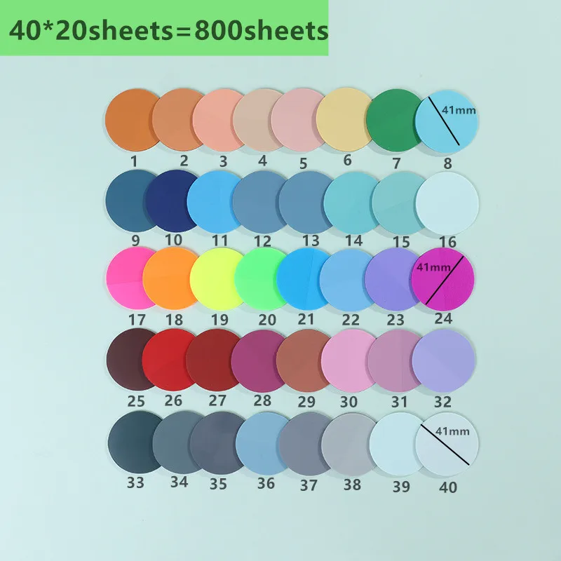 800 fogli 40 colori impermeabili trasparenti circolari foglietti adesivi quaderni diario cancelleria per studenti forniture per ufficio