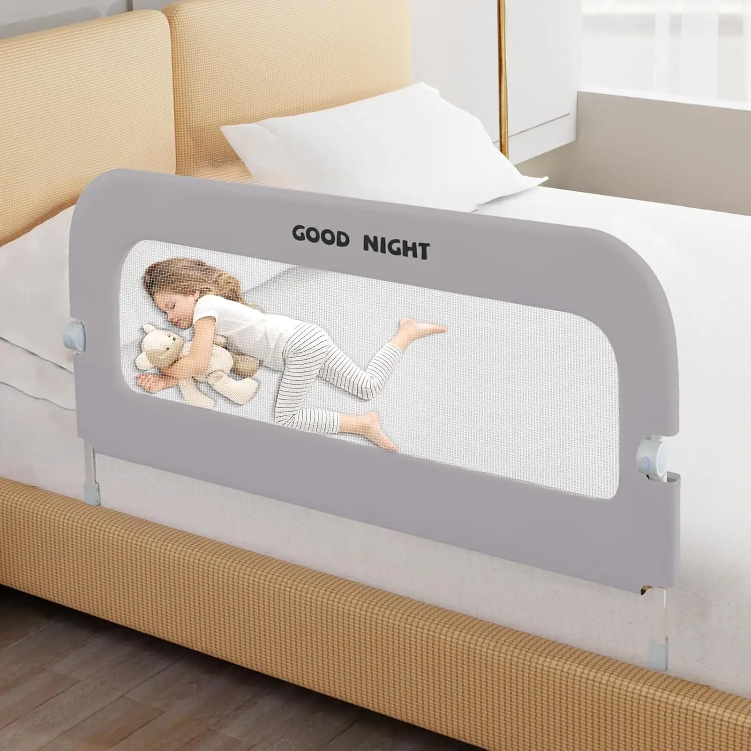 Adjustable Folding Bed Rail for Toddlers - 47