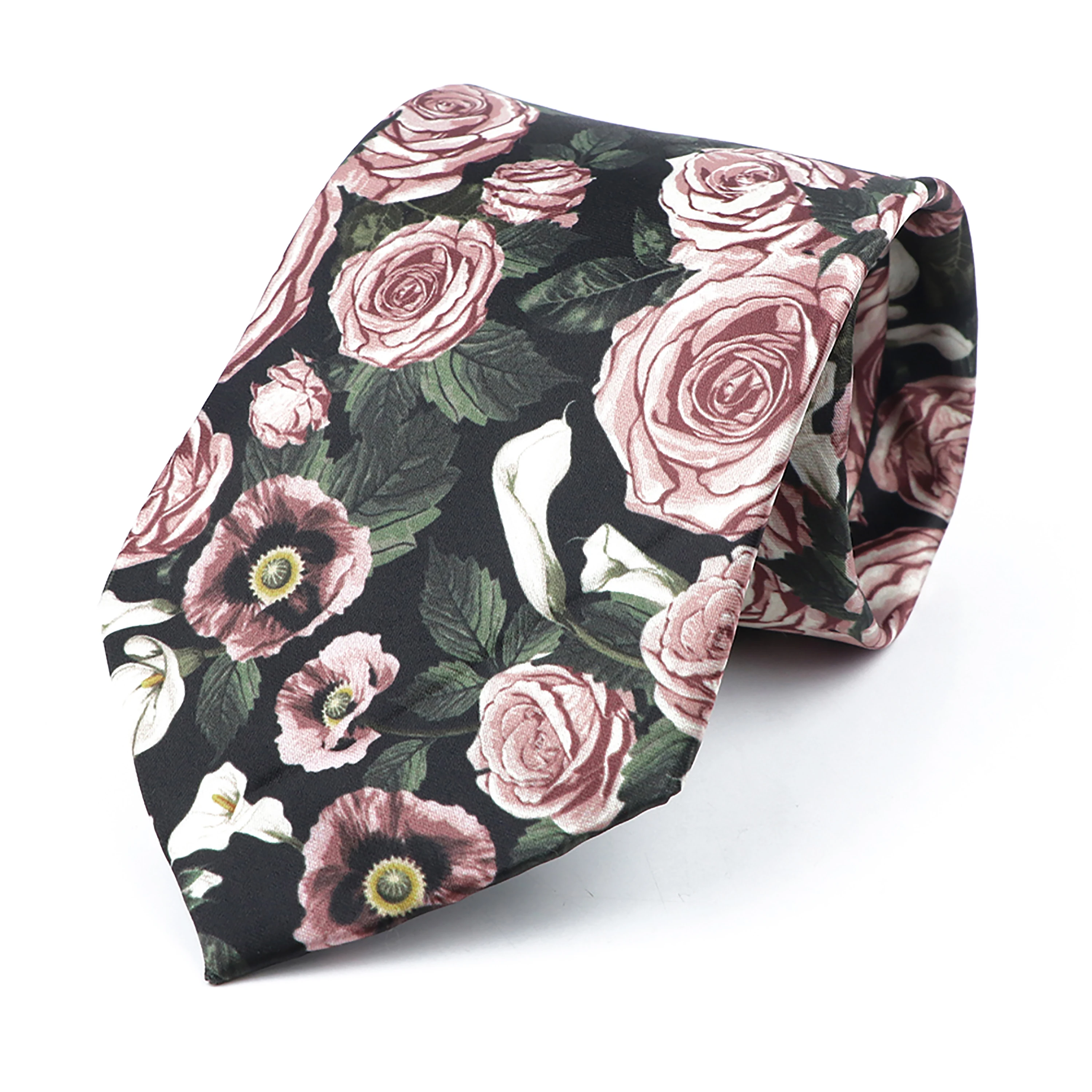 New Fashion Design Men Tie Floral Building People Pattern Chic Soft 8cm Necktie For Wedding Party University Cravat Accessories