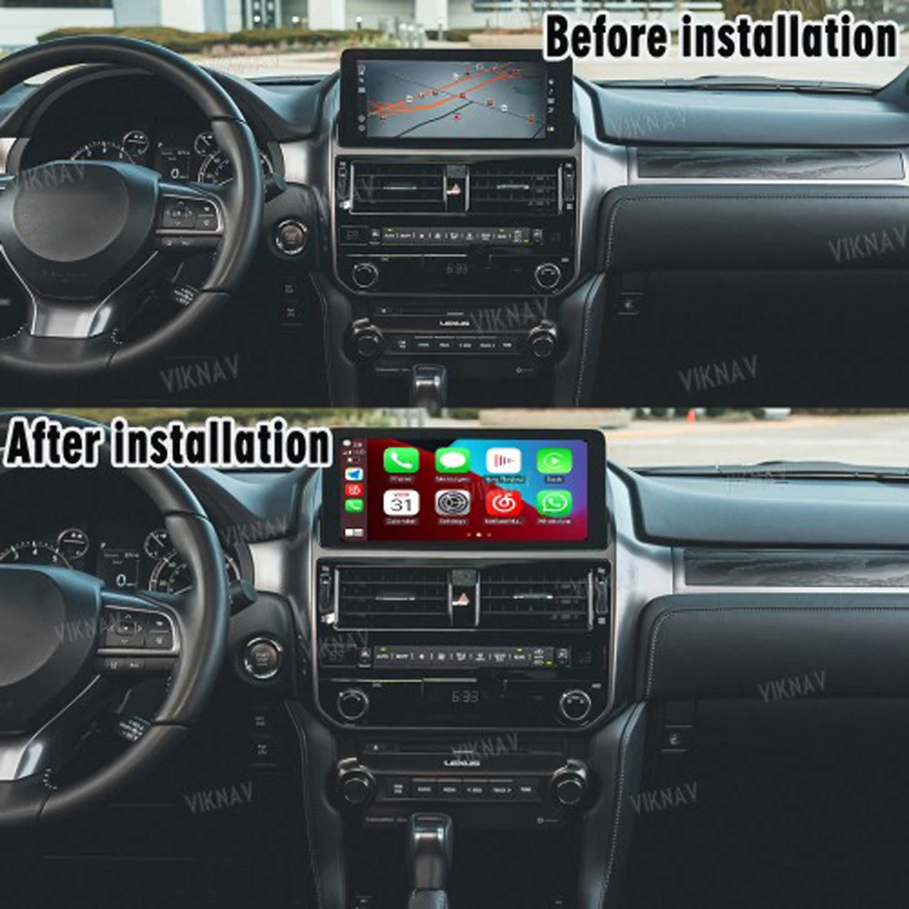 Viknav Linux System For Lexus GX 2014-2023 OEM Car Decoder Box Interface MuItimedia Wireless Apple CarPlay DSP DVD Android Auto