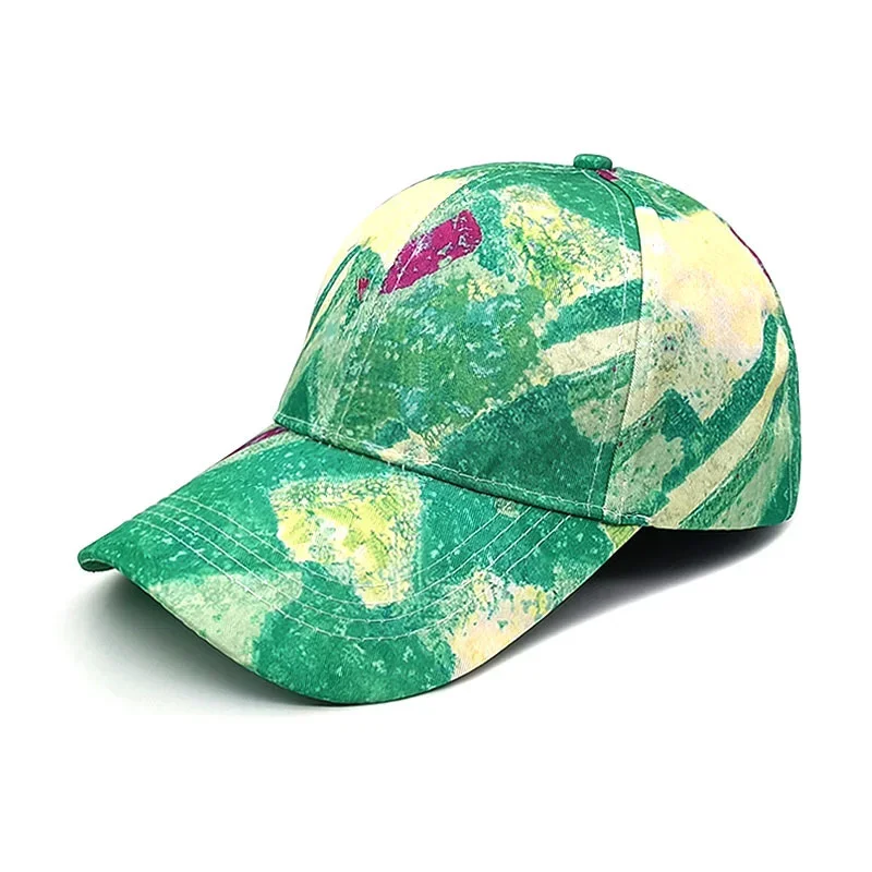 Spring Polyester Print Casquette Baseball Cap Adjustable Outdoor Snapback Hats for Men and Women 266