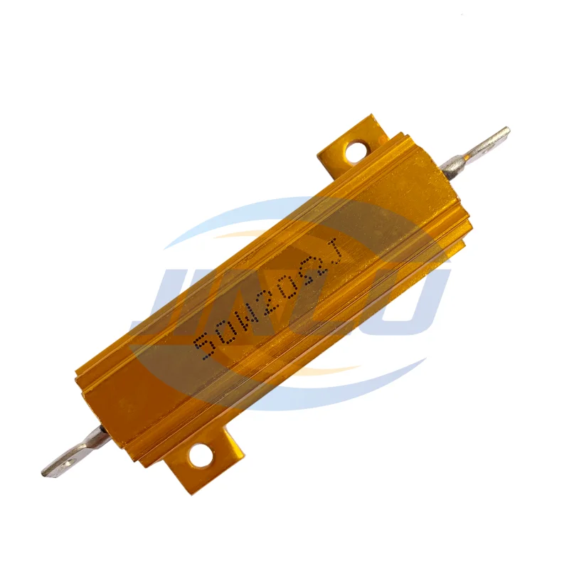 RX24 50W Aluminum Power Metal Shell Case Wirewound Resistor 3.3 4 4.7 5 6 7 8 9 10 12 15 18 20 22 25 30 33 40 47 50 51 60 R Ohm