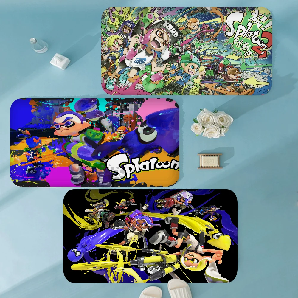 

Splatoon Floor Mat Non-Slip Laundry Room Mat Laundry Decor Balcony Child Living Room Household Carpets