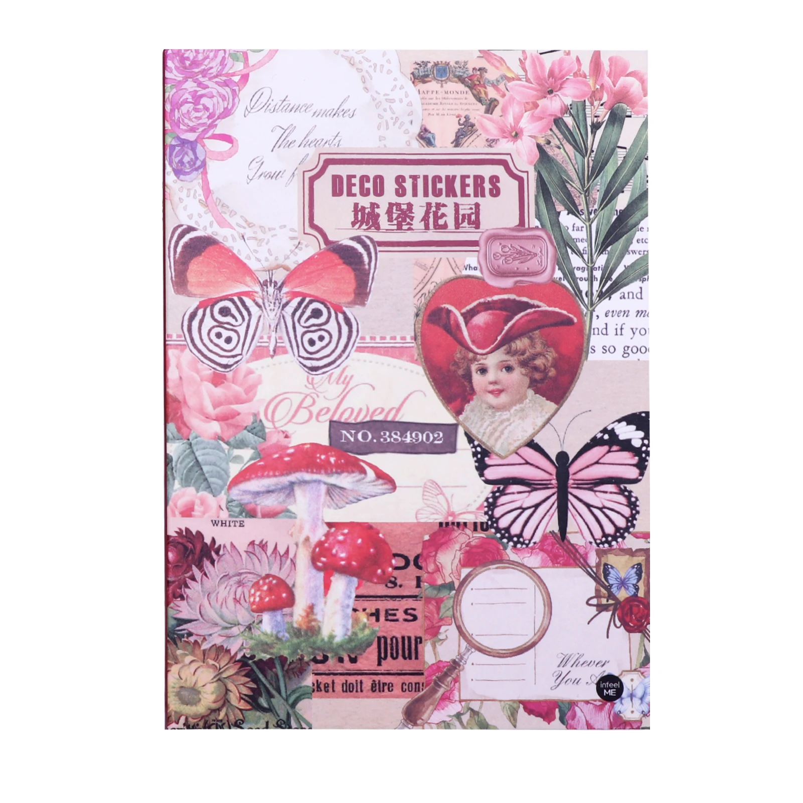 20sheets Scrapbooking Sticker Aesthetic DIY Planner Self Adhesive Greeting Card Diary Flowers Mushrooms Various Patterns Journal