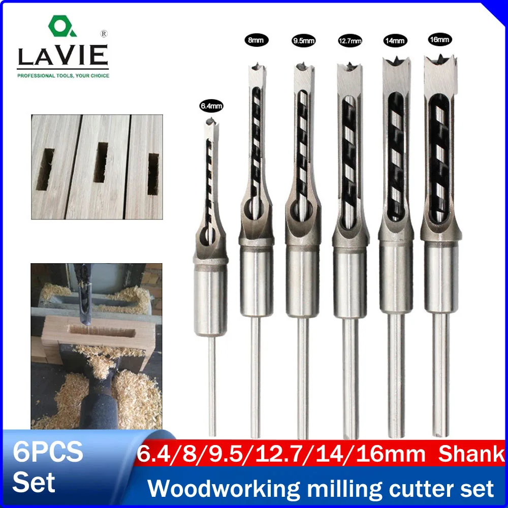 

LAVIE Woodworking Square Hole Drill Bits, Square Tenon Drill, Square Eye Drill, Counterbore Drill, Hole Saw, Drilling Bits
