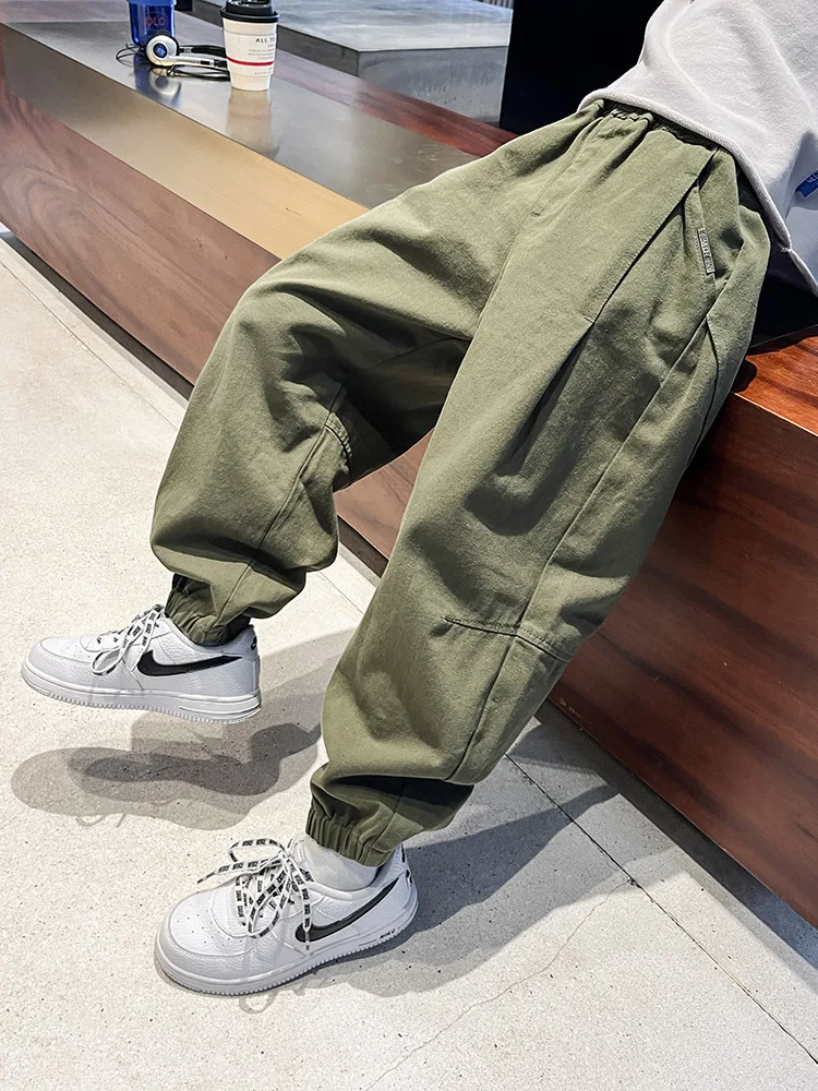 

Children's Spring and Autumn Pants Boys' Fashion Work Pants Trousers Casual Kids Sport Pants Teenage Children Clothes B37