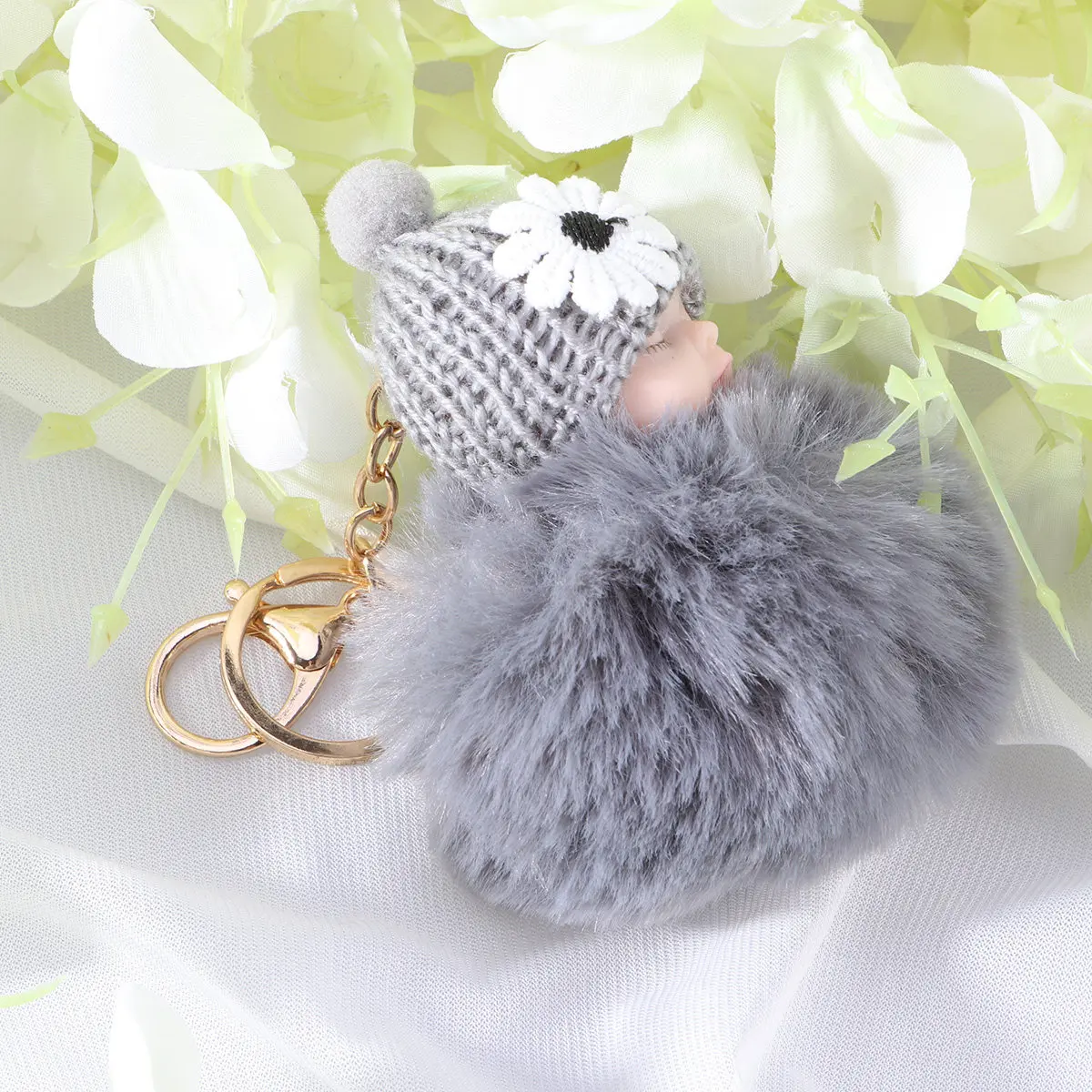 

Мультяшный брелок для ключей в сером дизайне, для сумок, рюкзаков, украшения автомобиля, сувенир, подарок на выпускной