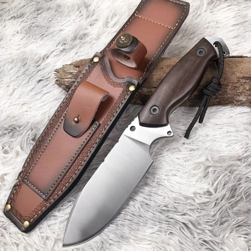 

Долговечный острый маленький прямой нож с интегрированной рукояткой для выживания на природе, портативный нож для самообороны, нож для мяса.