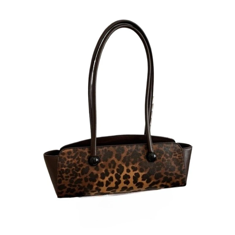 

Сумка премиум-класса большой вместимости подмышки, новая модная сумка-мессенджер в стиле ретро, повседневная портативная сумка через плечо с леопардовым принтом, изысканная для поездок на работу