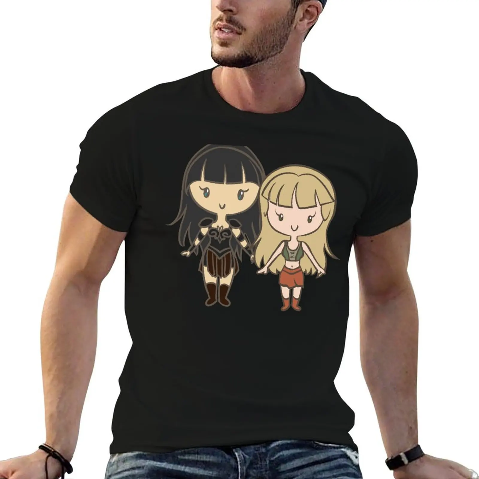 

Xena & Gabrielle - Lil' CutiEs T-Shirt funny t shirts cotton t shirt man plain T-Shirt