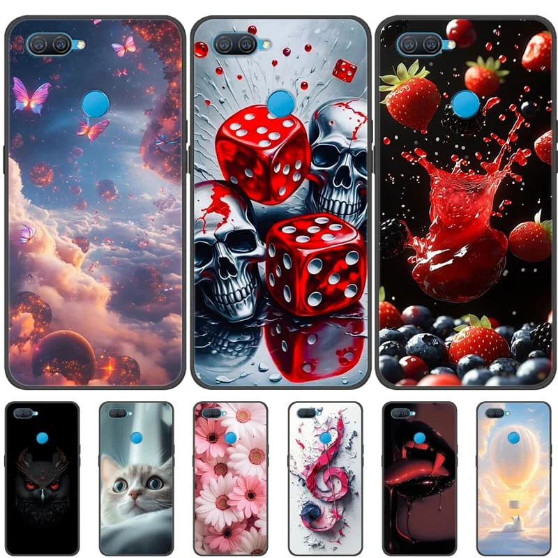 ل ممن لهم A12 حافظة كول رسمت غطاء لينة سيليكون جراب هاتف ل ممن لهم A7 AX7 عودة يغطي الوفير كوكه A12 CPH2083 CPH2077 كوكه