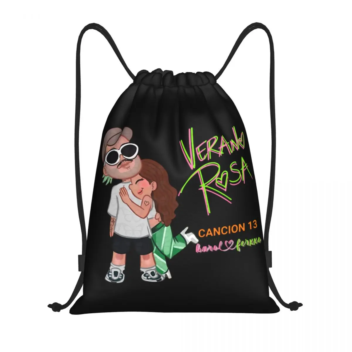 Karol G Tropicoqueta Album Latina Kordelzug Rucksack Sport Sporttasche String Sackpack für Yoga