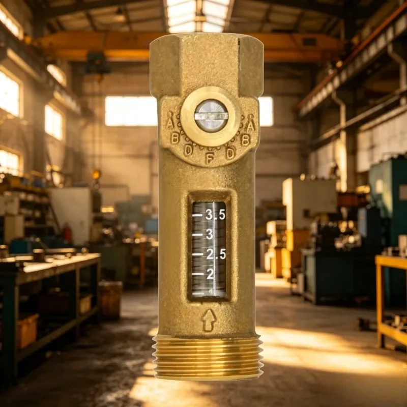 Brass Spring Flowmeter Balancing Valve DN15/DN20 1-3.5/2-8L/min Manual Regulating HVAC Hydronic
