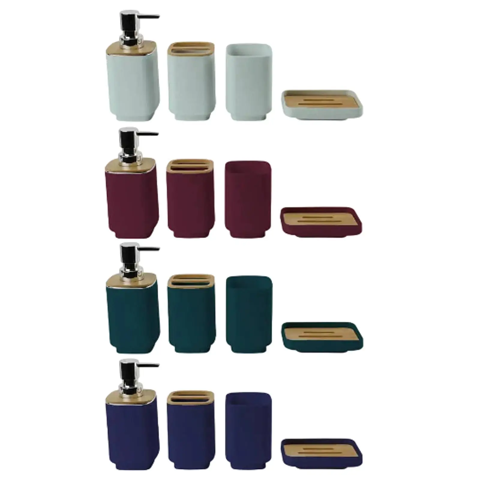 Set di 4 accessori per il bagno, portasapone per scarico domestico, per vanità di nozze regalo