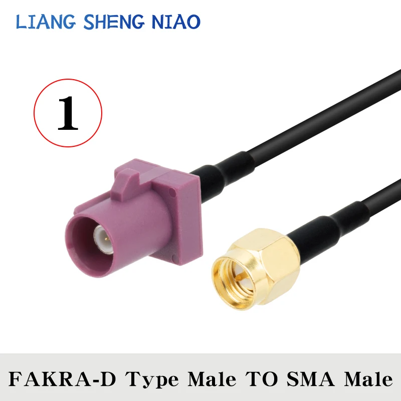 Fakra D Male/Female RG174 Coaxial Cable for Car Satellite Radio GSM Cellular Phone 50Ohm for Car Telematics Extension Cable