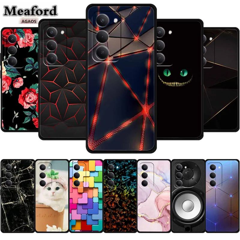 غطاء لهاتف Xiaomi Redmi 15 15C 15 C من السيليكون حافظة هاتف من البولي يوريثان Funda لهاتف Redmi15 واقي خلفي أسود ناعم أنيمي كابا