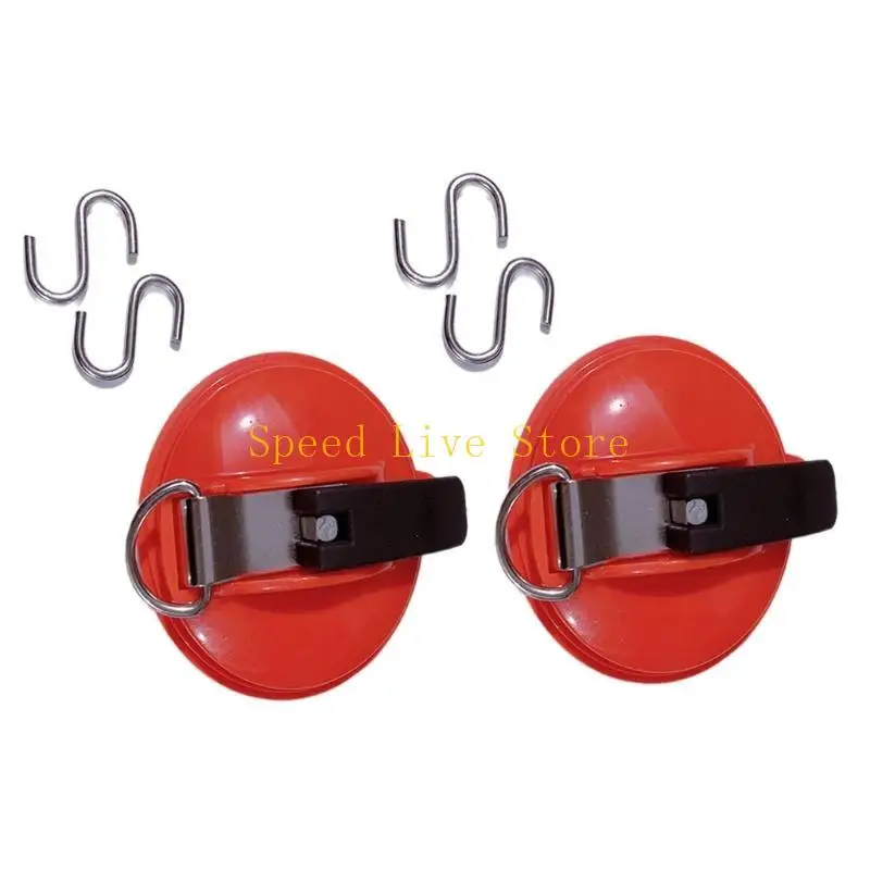 547C Strong Hold High Strength Vacuum Suction Cup Hook for Hanging Gear Car Roof Top Cargo Camping Campers and 2pcs