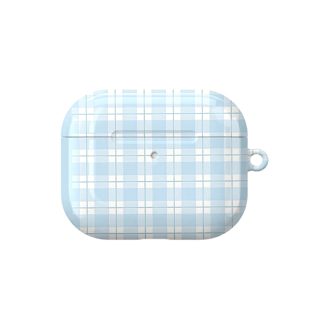 Cute Chic Blue Series Case Suitable for AirPods4 Pro3 Pro Hard Glossy Protective Case,Holiday Gifts for Friends Family