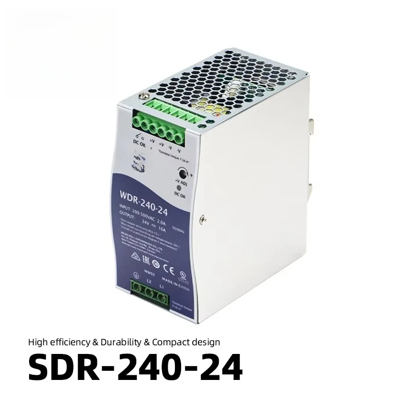 يعنيويل SDR-240-24 240 واط 24 فولت 10 أمبير مصدر الطاقة تيار مستمر 24 فولت 10A تحويل التيار الكهربائي