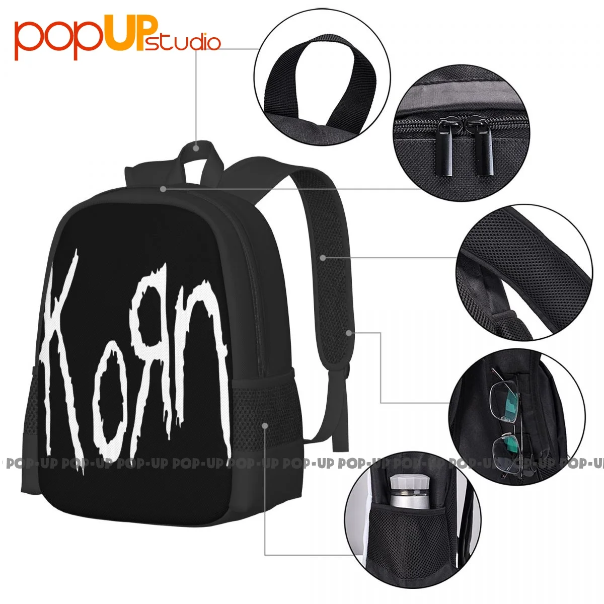 Korn Logo Backpack Large Capacity Newest Swimming Shopping Bag Large Capacity