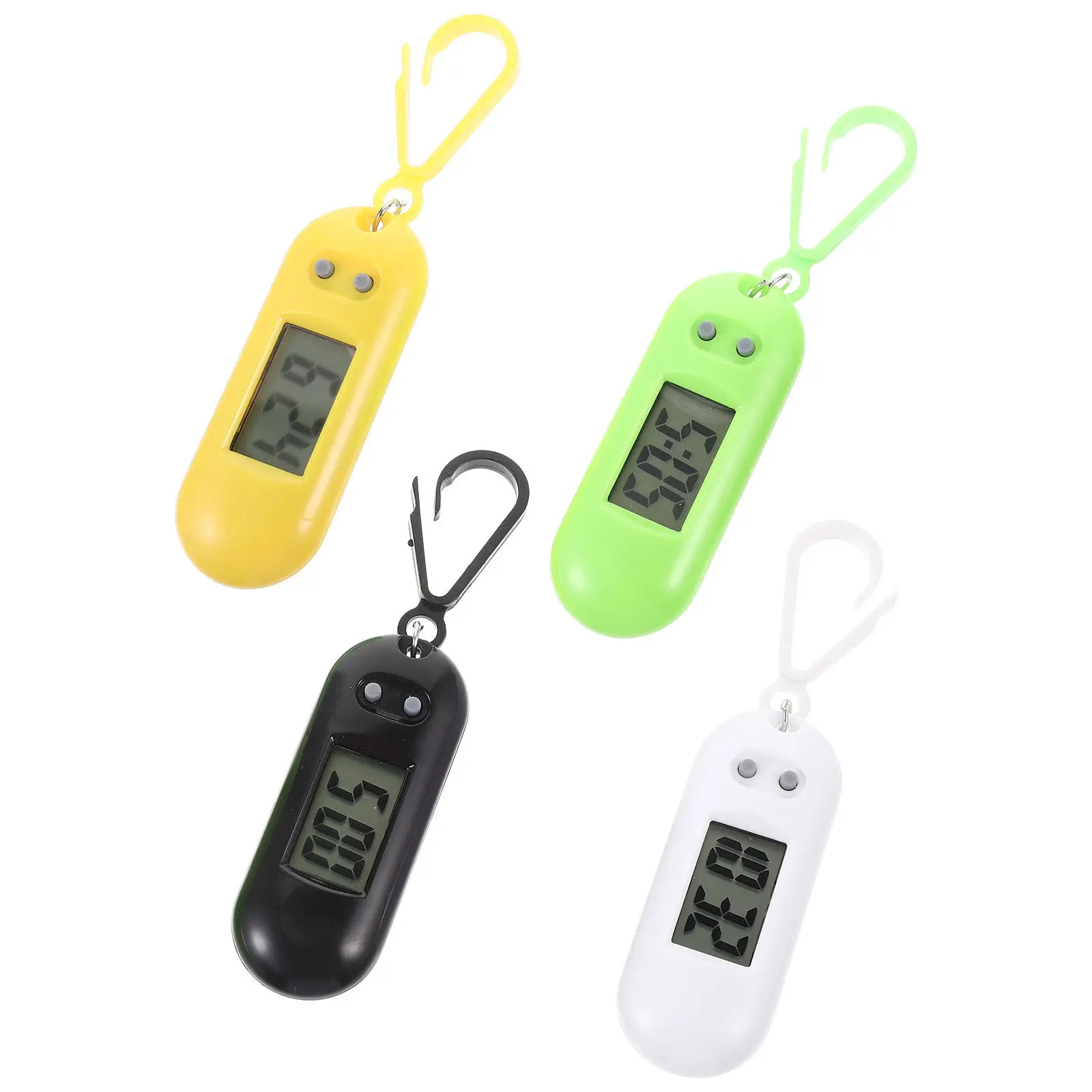 

4Pcs Electronic Watches Keychain Pocket Watch Clip-on Hanging Watches Easy to Read Accurate Time Random Color Funny Key Chain