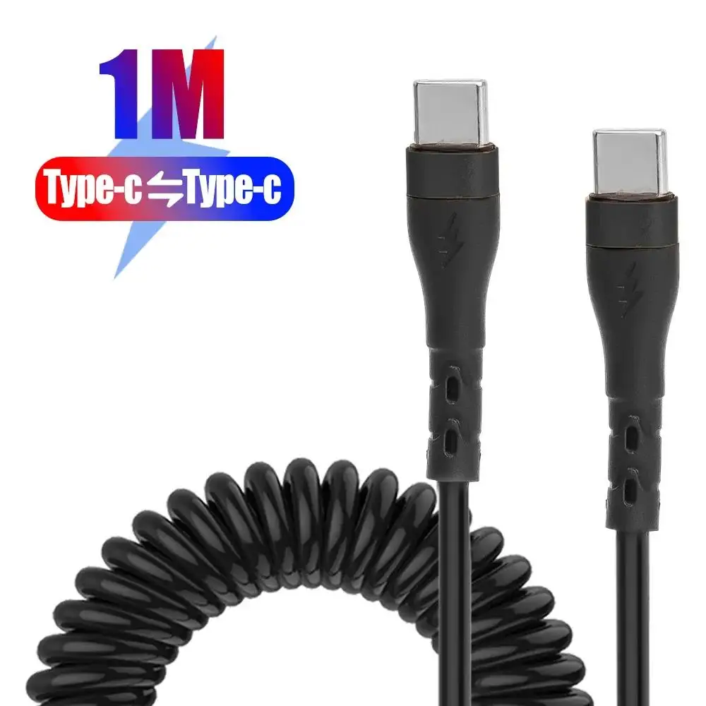 PD 120W Type C Naar Type C Kabel 5A Snel Opladen USB C Lente Autolader Kabel Voor iPhone 15 Serie Xiaomi 12 Samsung S23 Macbook