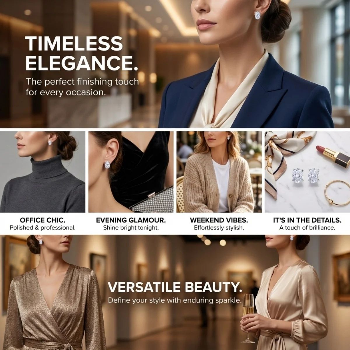 Minimalistische ovale Ohrstecker mit eingelegtem kubischem Zirkon für Damen und Herren, elegante geometrische Ohrringe, für den Alltag, Party, Hochzeit, Modeschmuck – Detail 3