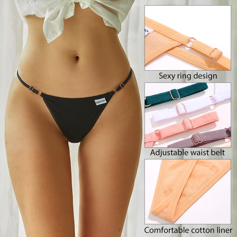 S-XL Cotton Thongs Women Sexy Low Waist T-Back Underwear Ladies Bikini Panties Comfortable Cotton Underwear G-string Lingerie