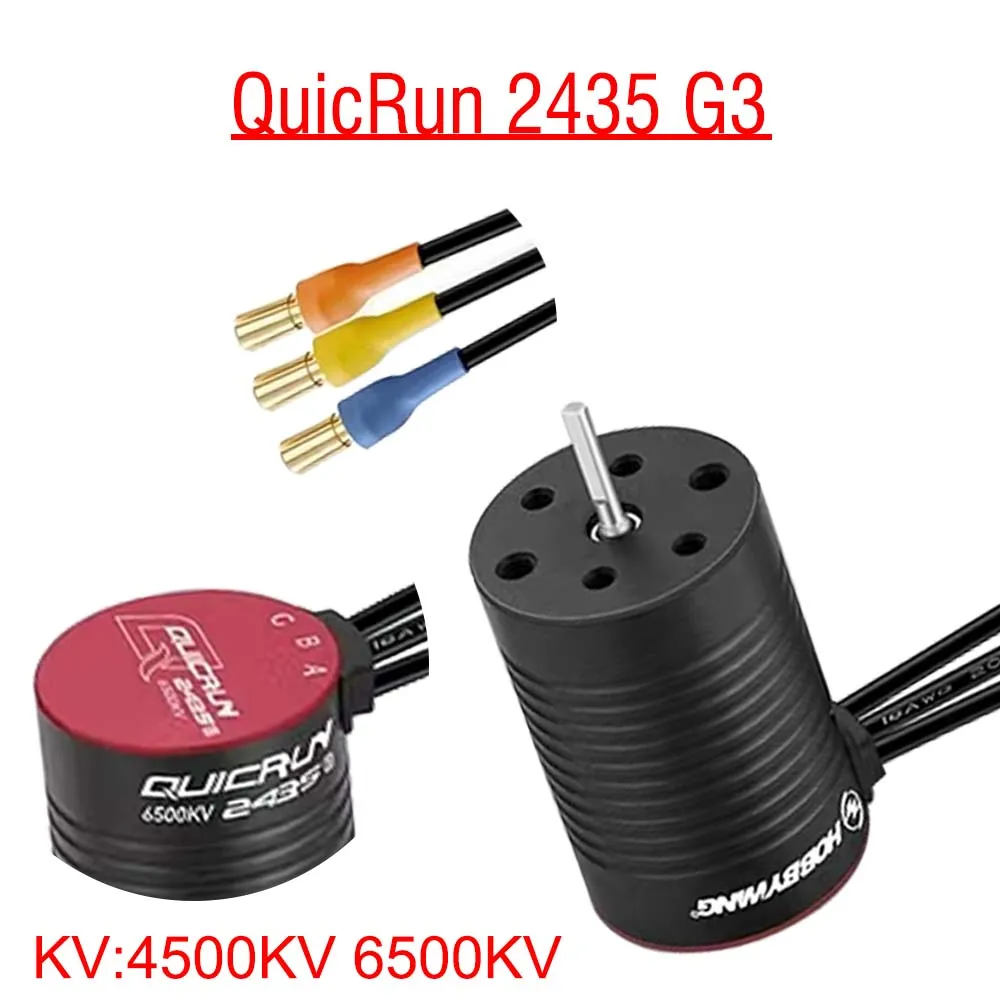 

Бесщеточный двигатель HOBBYWING 4500KV/6500KV quirun 2435 G3 для 1/16 1/18 RC автомобильные аксессуары