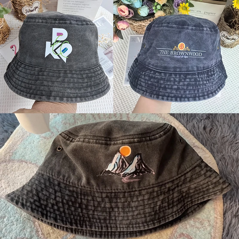 Custom logo Denim Bucket Hat F - Bucket Hat Cotton review and price