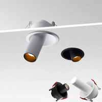 Recessed LED Long downlight spotlight 10W 12W 15W Dimmable Anti-glare 360° Rotation COB chip AC 85-265V Ceiling Lamp Home busine