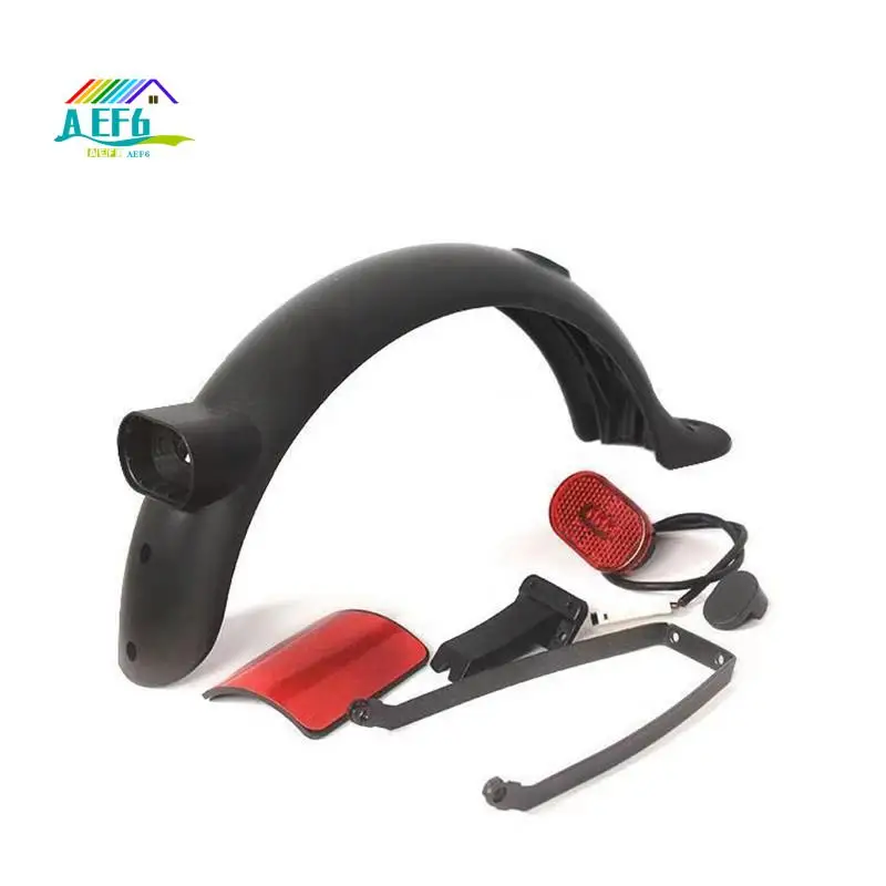 AEF6-1 Zestaw błotnika do hulajnogi elektrycznej Tylny błotnik do hulajnogi z zestawem oświetleniowym do ulepszonej hulajnogi Xiaomi M365 Pro Pro 2 1S