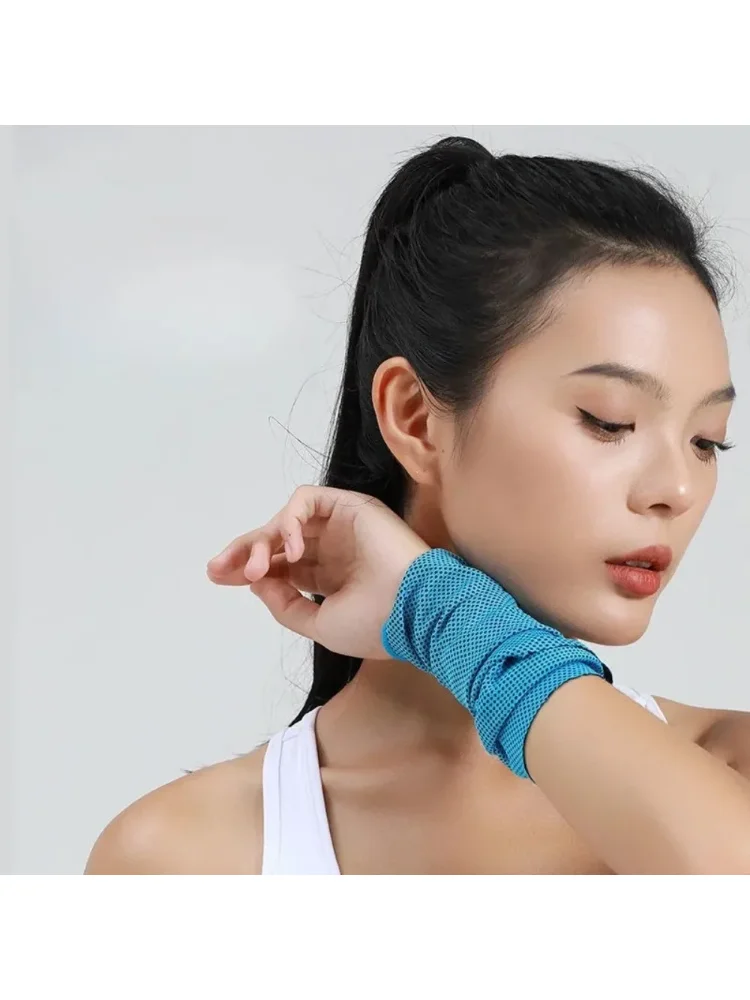 Portable Outdoor Sport Ice Towel Sweat Absorption Wrist Protector Quick-drying Cooling Wristband for Fitness Camping Running